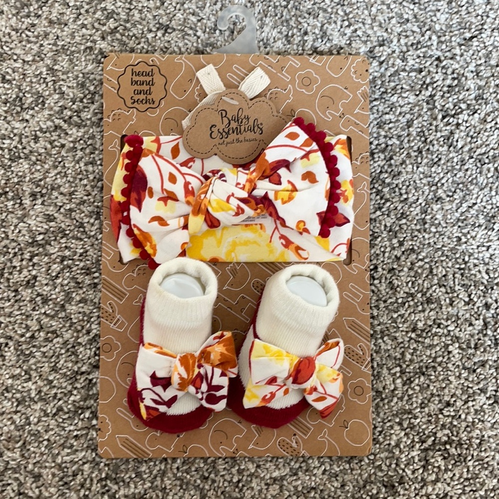 Thanksgiving/ fall baby girl bow set